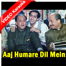 Aaj Humaare Dil Mein - Mp3 + VIDEO Karaoke - Lata Mangeshkar & Kumar Sanu