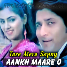 Aankh maare o ladka aankh mare - Karaoke Mp3 - Kumar Sanu - Tere Mere Sapne