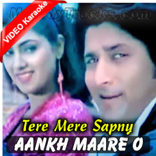 Aankh maare o ladka aankh mare - Mp3 + VIDEO Karaoke - Kumar Sanu - Tere Mere Sapne