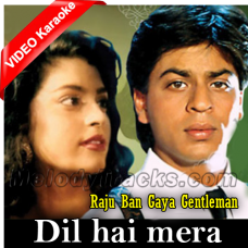 Dil Hai Mera Deewana - Mp3 + VIDEO Karaoke - Raju Ban Gaya Gentleman - 1992 - Kumar Sanu