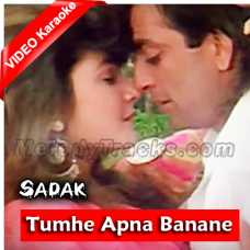 Tumhe Apna Banane Ki Kasam - Mp3 + VIDEO Karaoke - Sadak - 1991 - Kumar Sanu