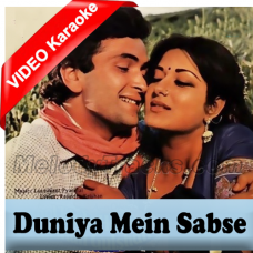 Duniya Mein Sabse Haseen - MP3 + VIDEO Karaoke - Kishore Kumar