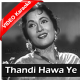 Thandi Hawa Ye Chandni - Mp3 + VIDEO Karaoke - Jhumroo - 1961 - Kishore Kumar