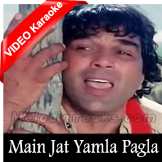 Main Jat Yamla Pagla Deewana - Mp3 + VIDEO Karaoke - Pratigya - 1975 - Rafi